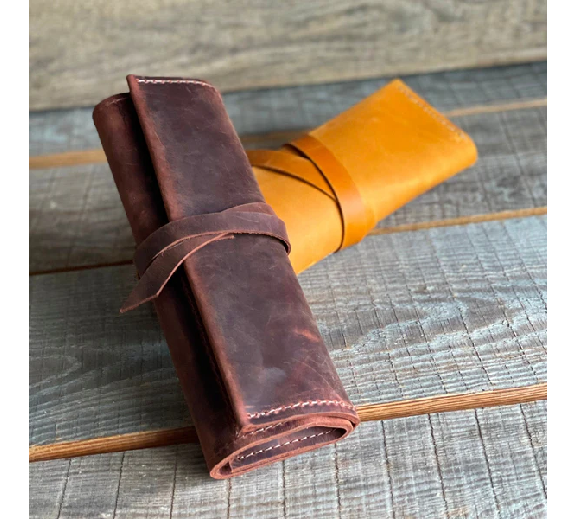 Leather Pencil Roll Case