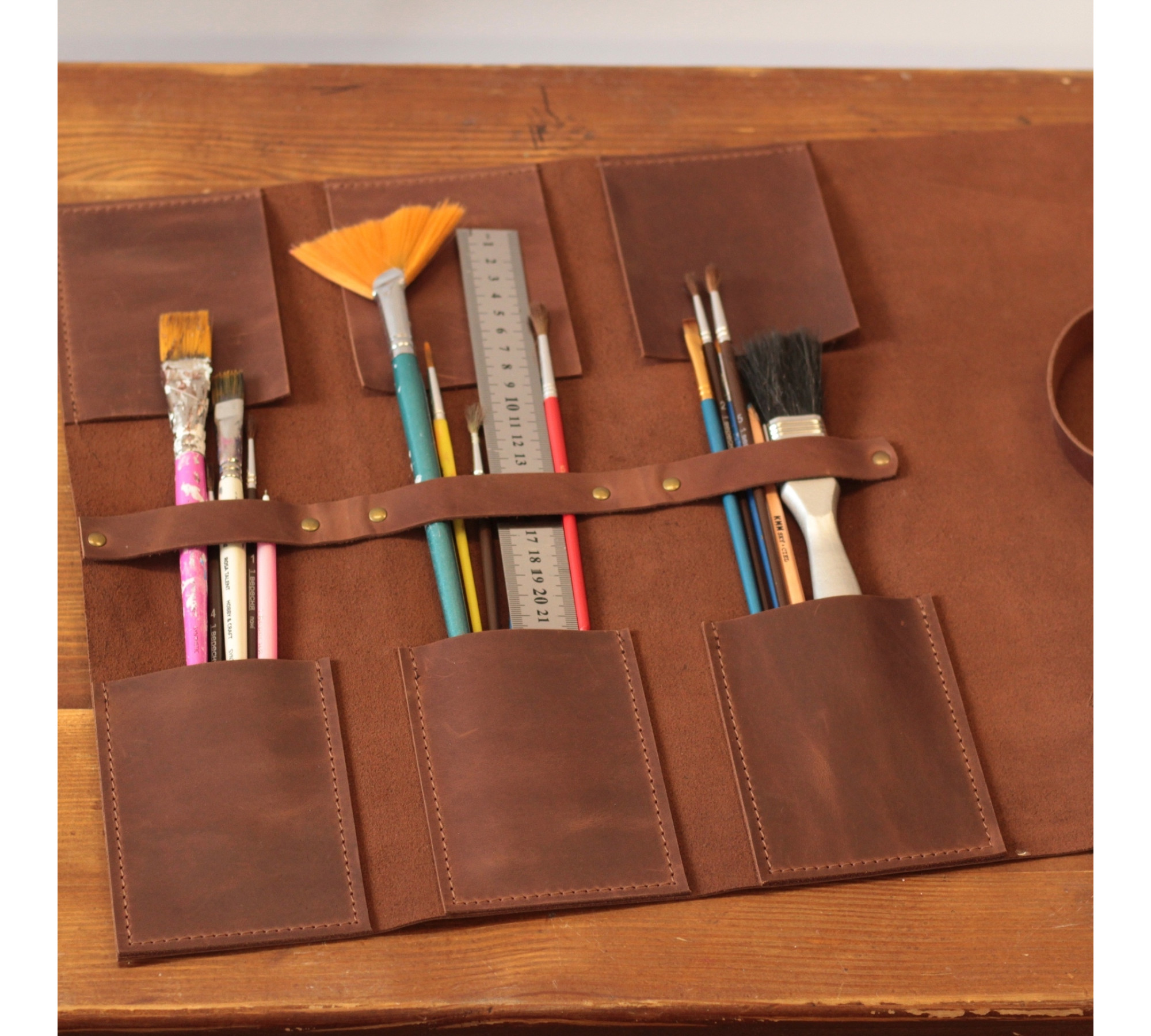 Elevate Your Artistry with Leather Paint Brush Accessories