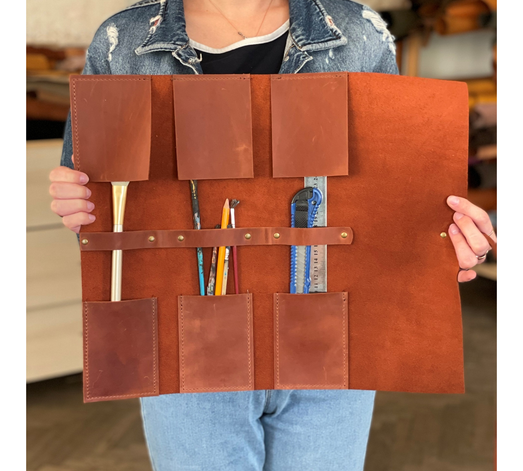 Elevate Your Artistry with Leather Paint Brush Accessories