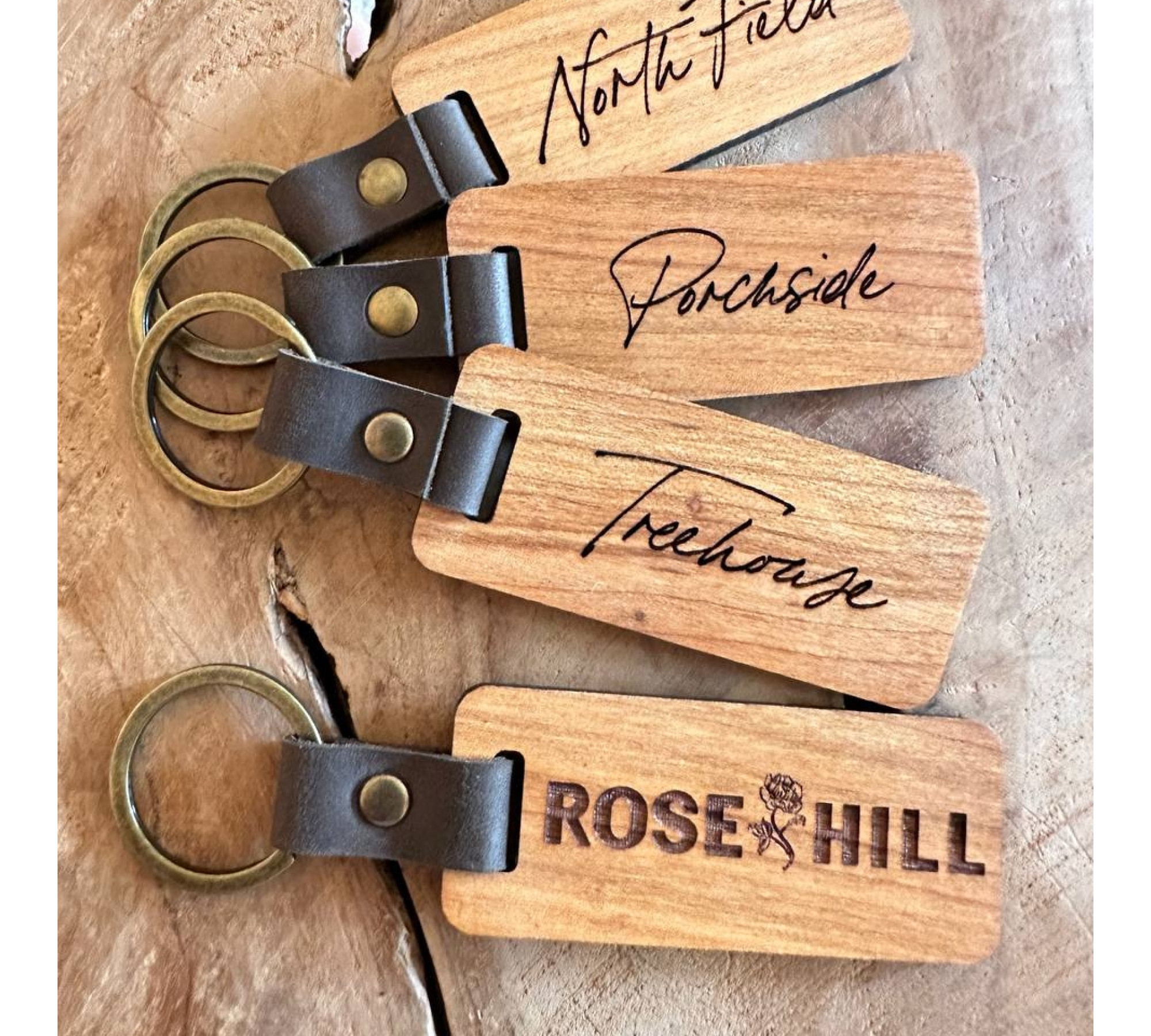 Elevate Your Style with Wooden  Engraved Keychains