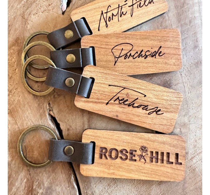 Elevate Your Style with Wooden  Engraved Keychains