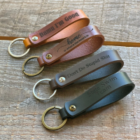 Personalized Leather Keychain
