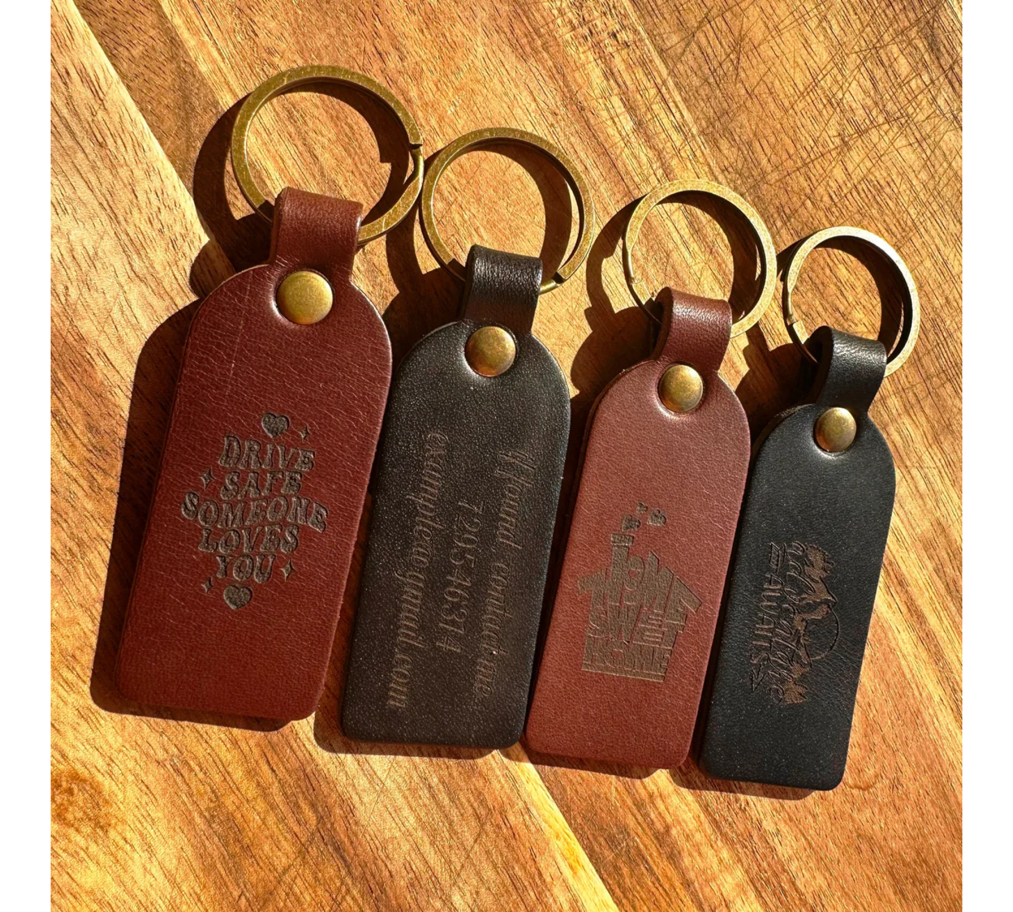 Handcrafted Personalised Leather Keychains - Make It Yours