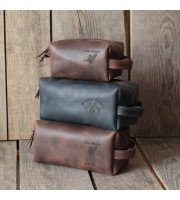 Wholesale Leather Dopp Kit for Men | Bulk Leather Toiletry Bags for Groomsmen Hotels Corporate Gifts
