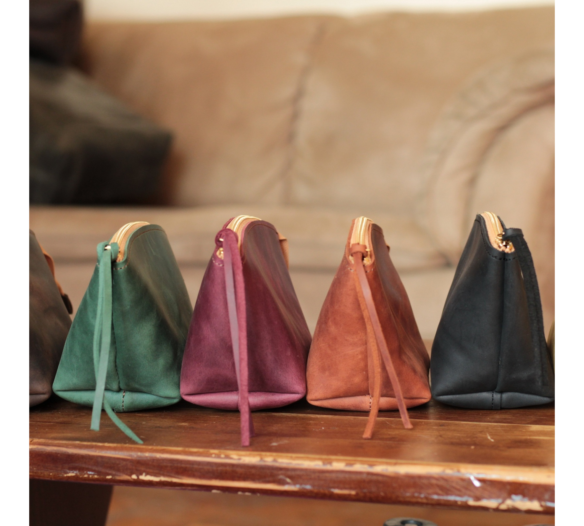Chic Leather Cosmetic Bags 