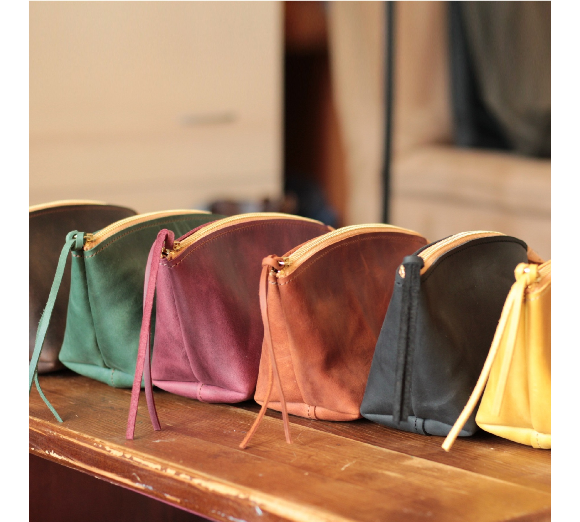 Chic Leather Cosmetic Bags 
