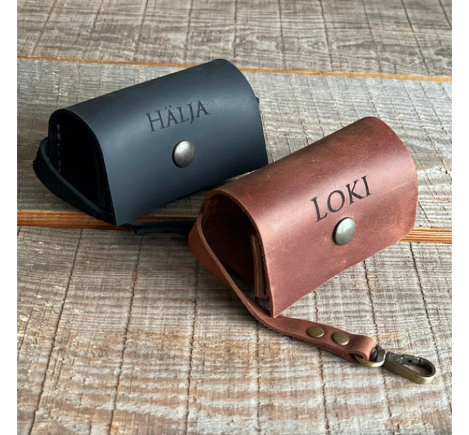 Leather Dog Poop Bag Dispenser - Stylish and Practical