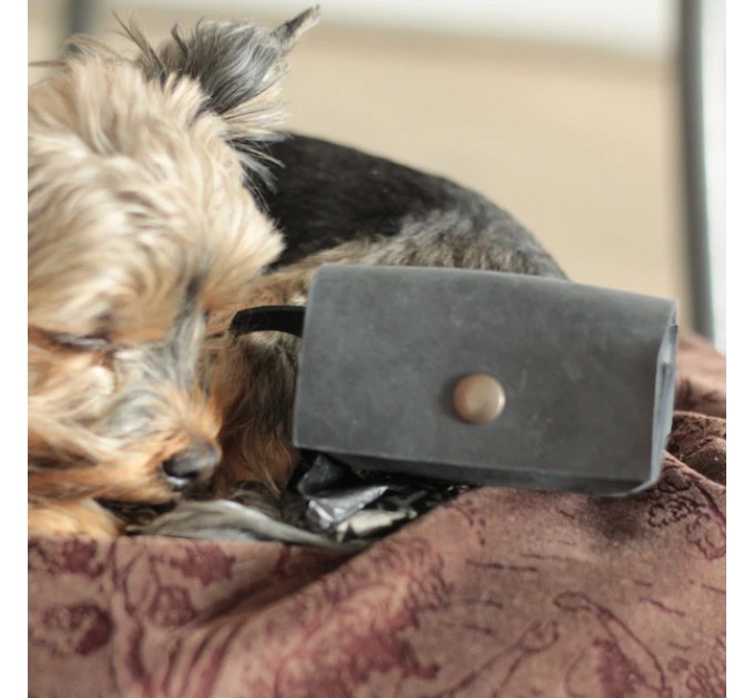 Leather Dog Poop Bag Dispenser - Stylish and Practical