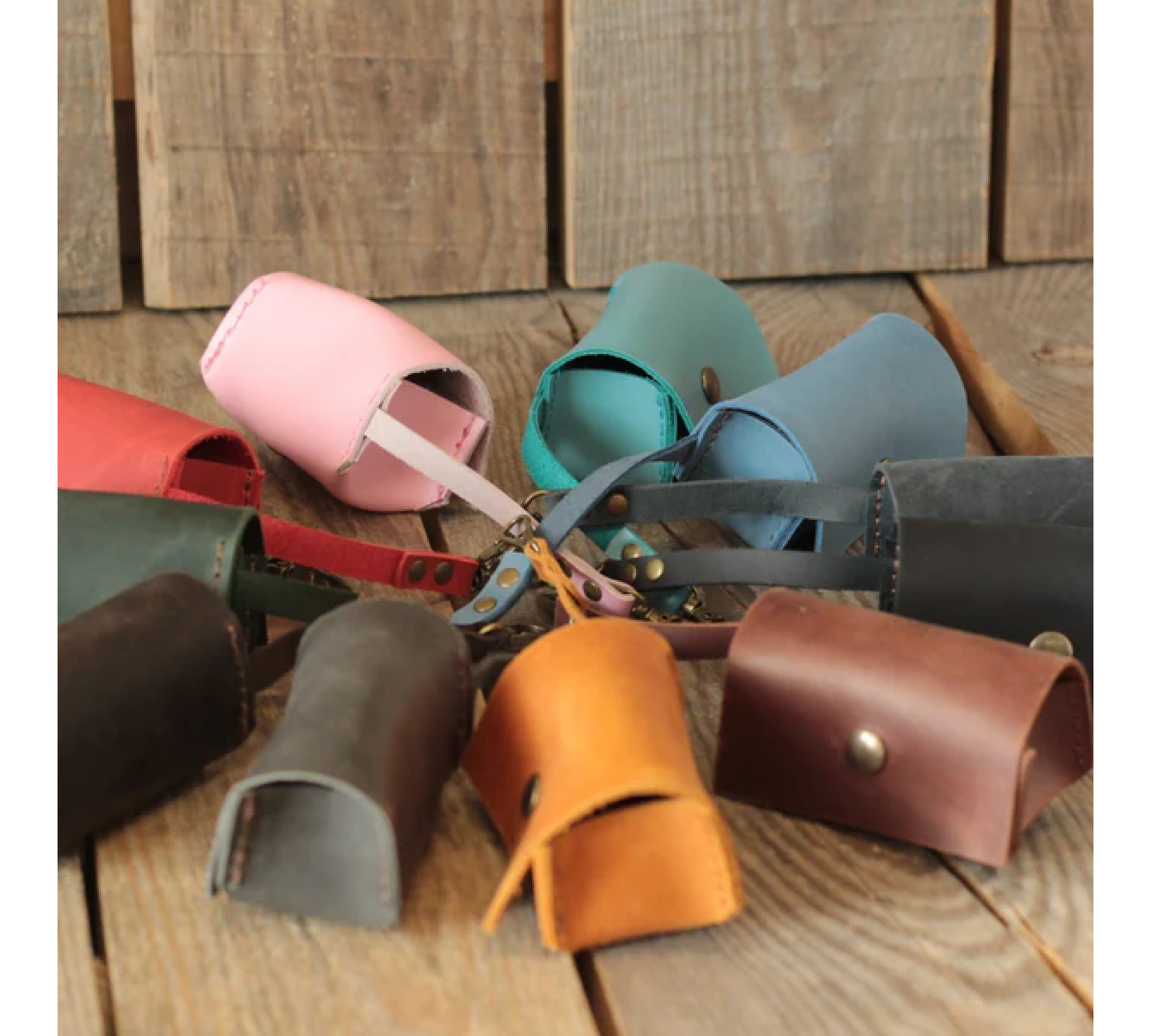 Leather Dog Poop Bag Dispenser - Stylish and Practical