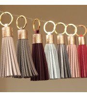 Leather Tassel Keychain