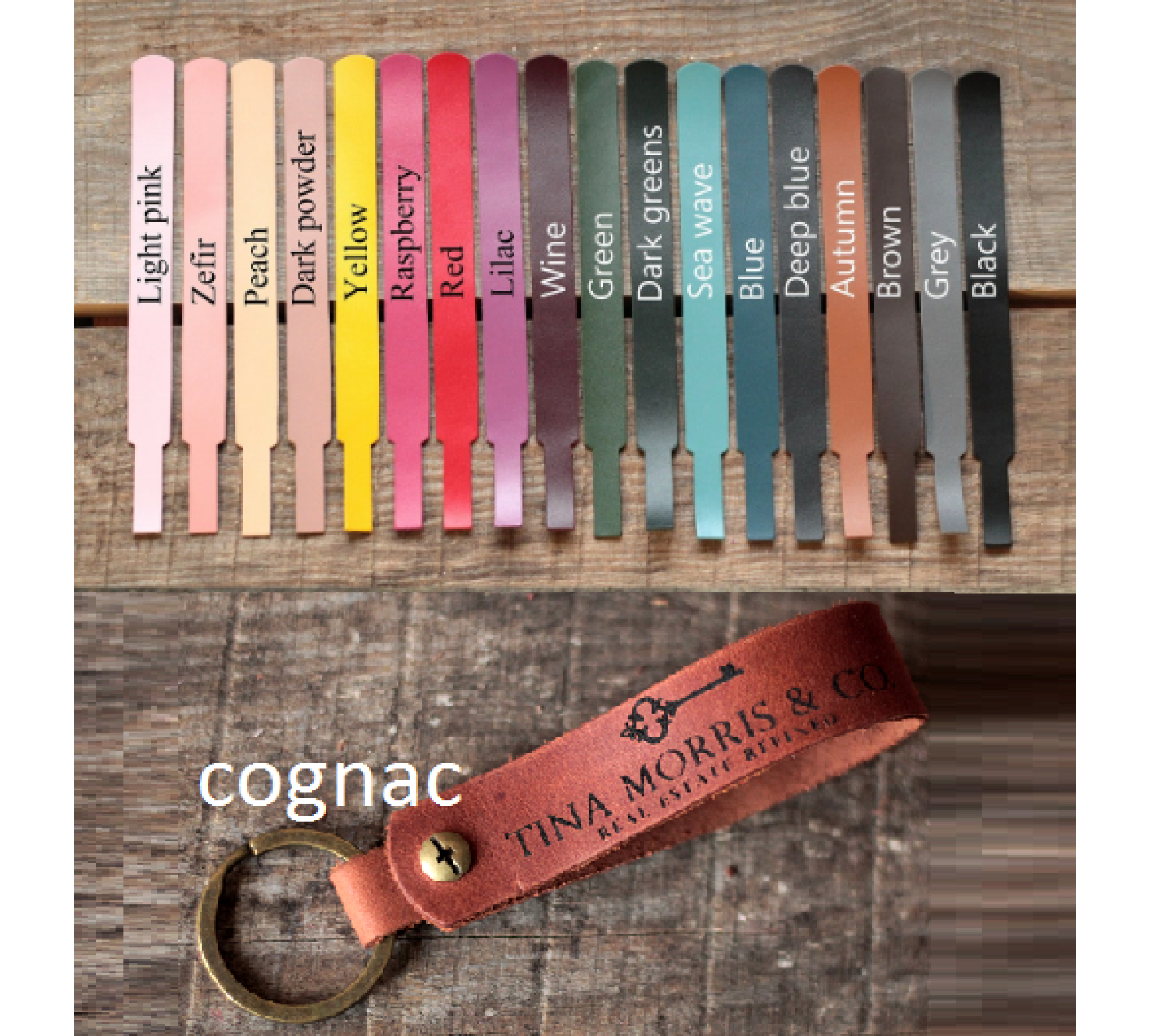 Personalized Leather Keychain - Custom Engraved Gift