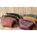 Handmade Leather Makeup Bag from Italian Leather