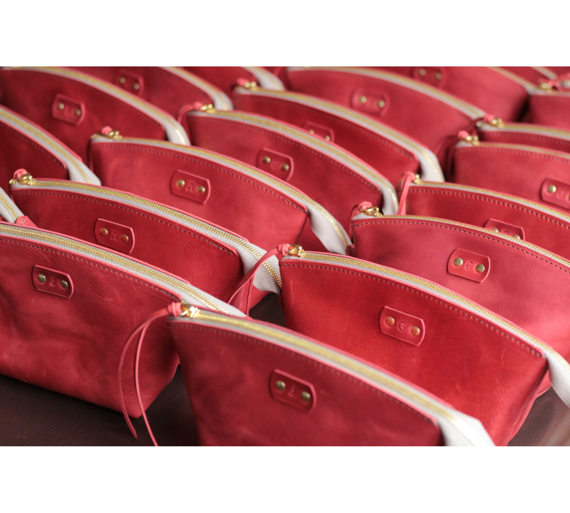 Handmade Leather Makeup Bag from Italian Leather