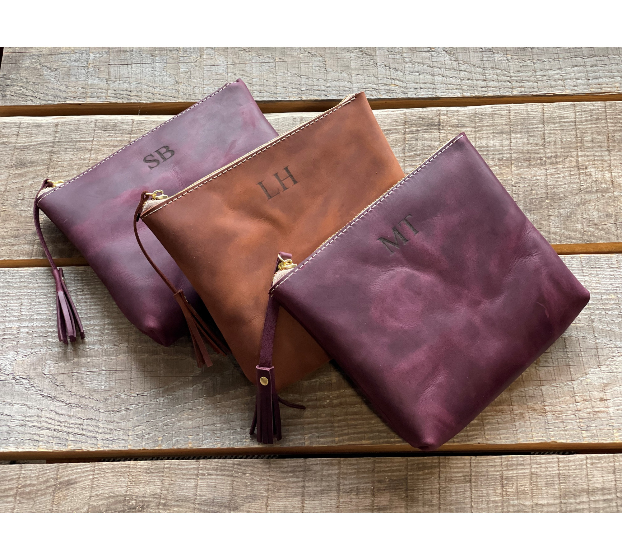 Minimalist Leather Makeup Bag