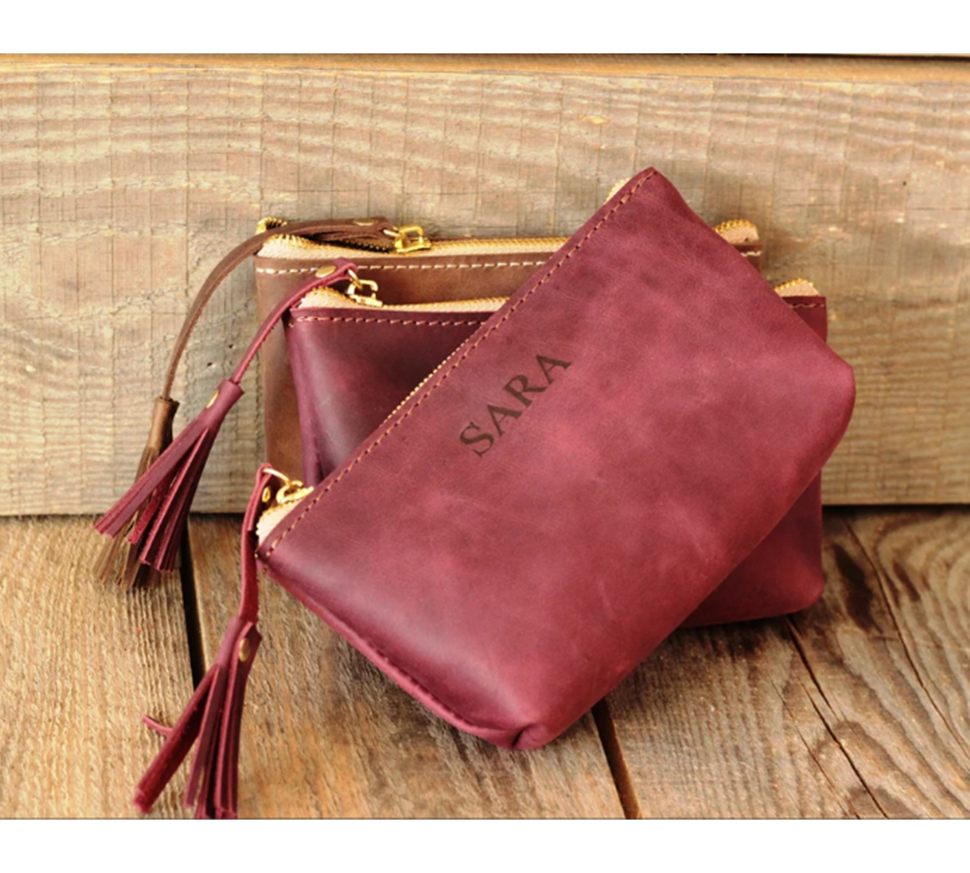 Minimalist Leather Makeup Bag