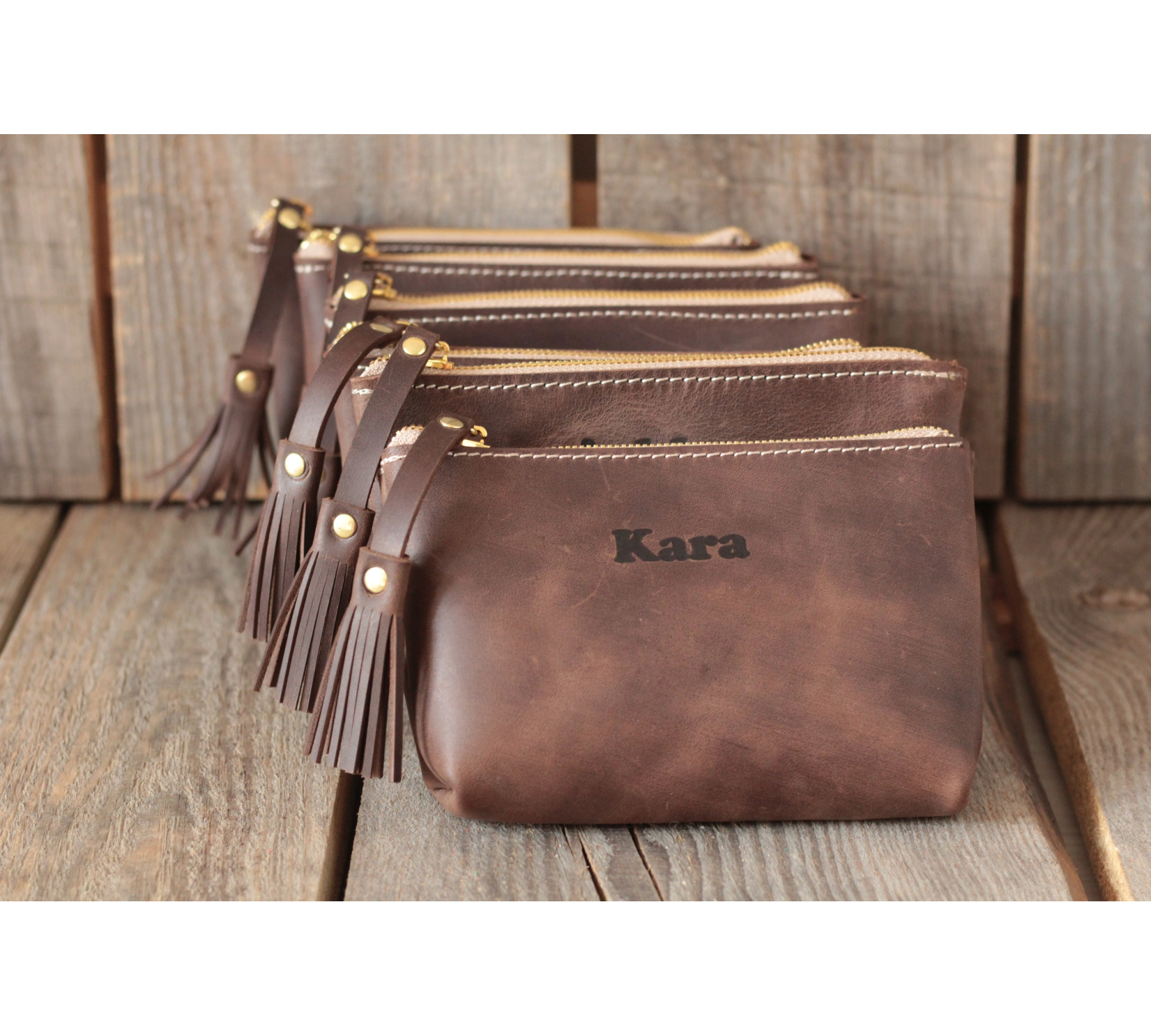 Minimalist Leather Makeup Bag