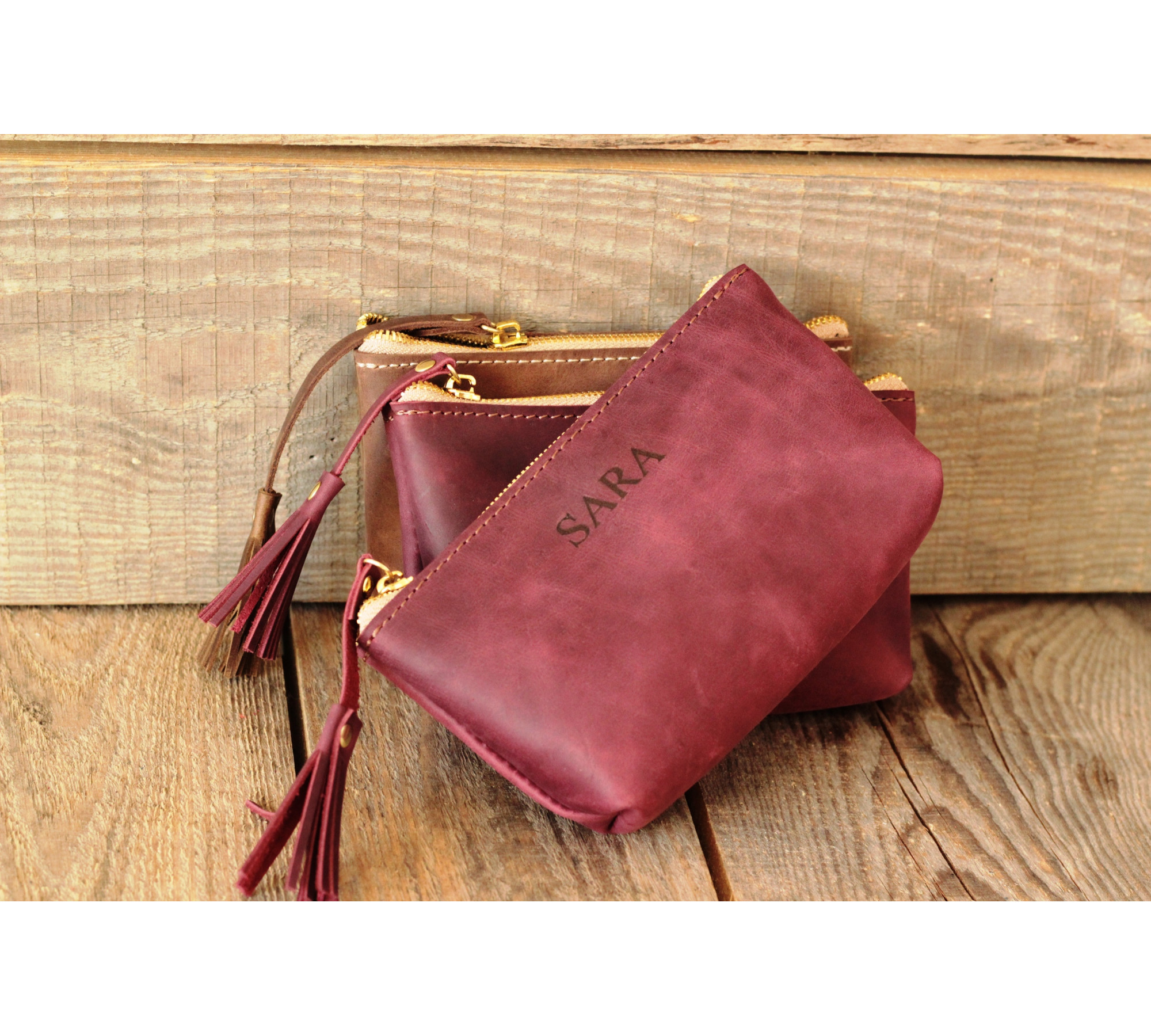 Minimalist Leather Makeup Bag