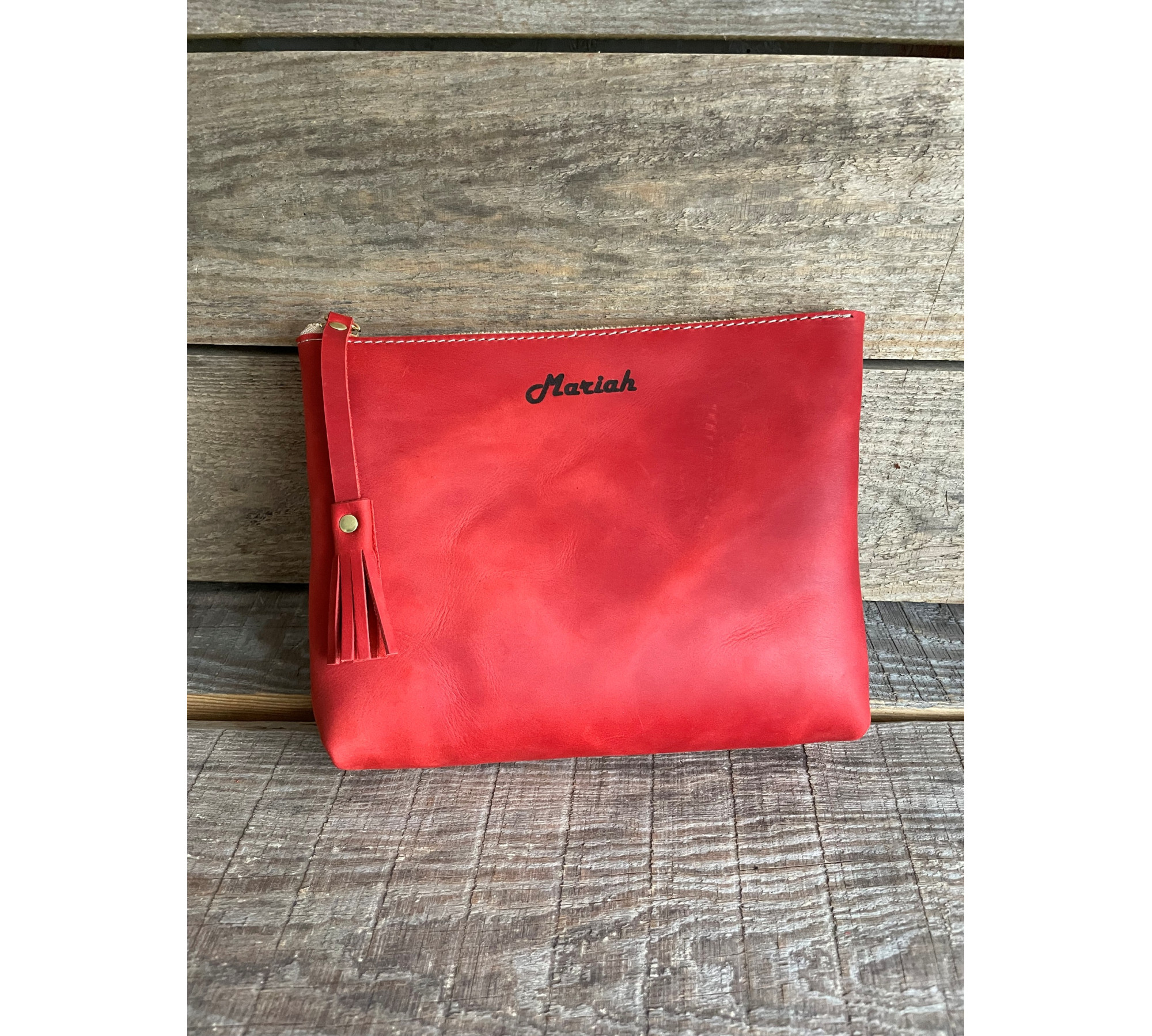 Minimalist Leather Makeup Bag