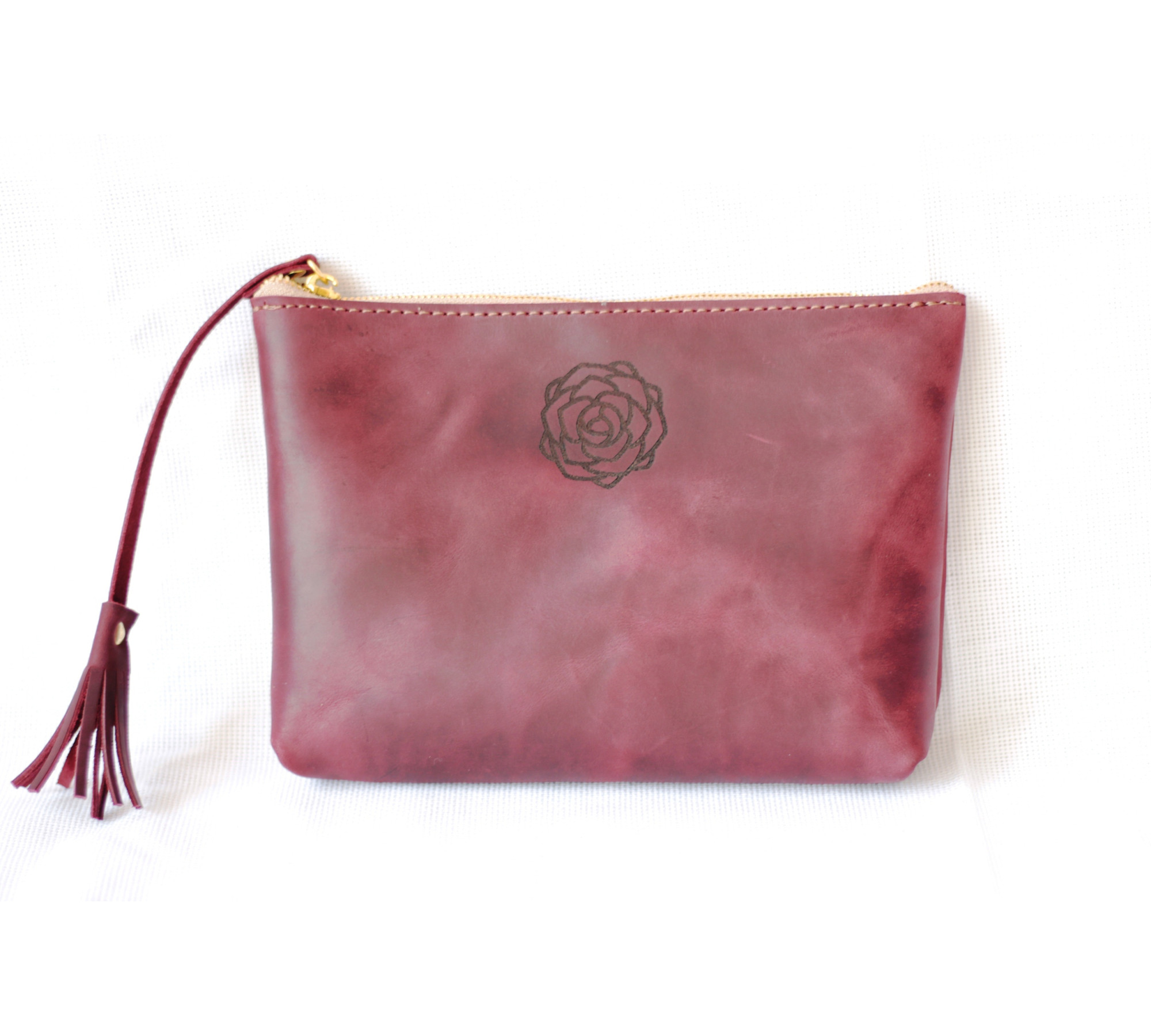 Minimalist Leather Makeup Bag