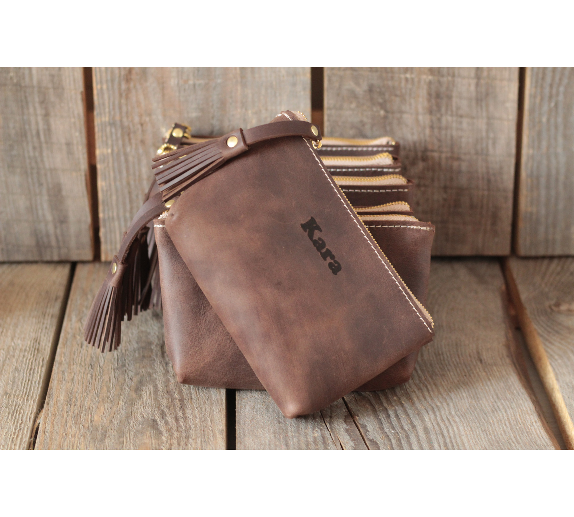 Minimalist Leather Makeup Bag