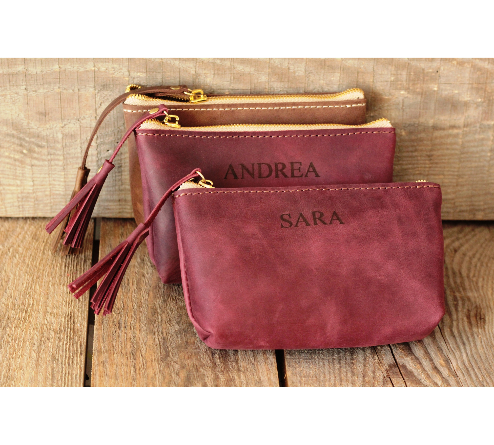 Minimalist Leather Makeup Bag