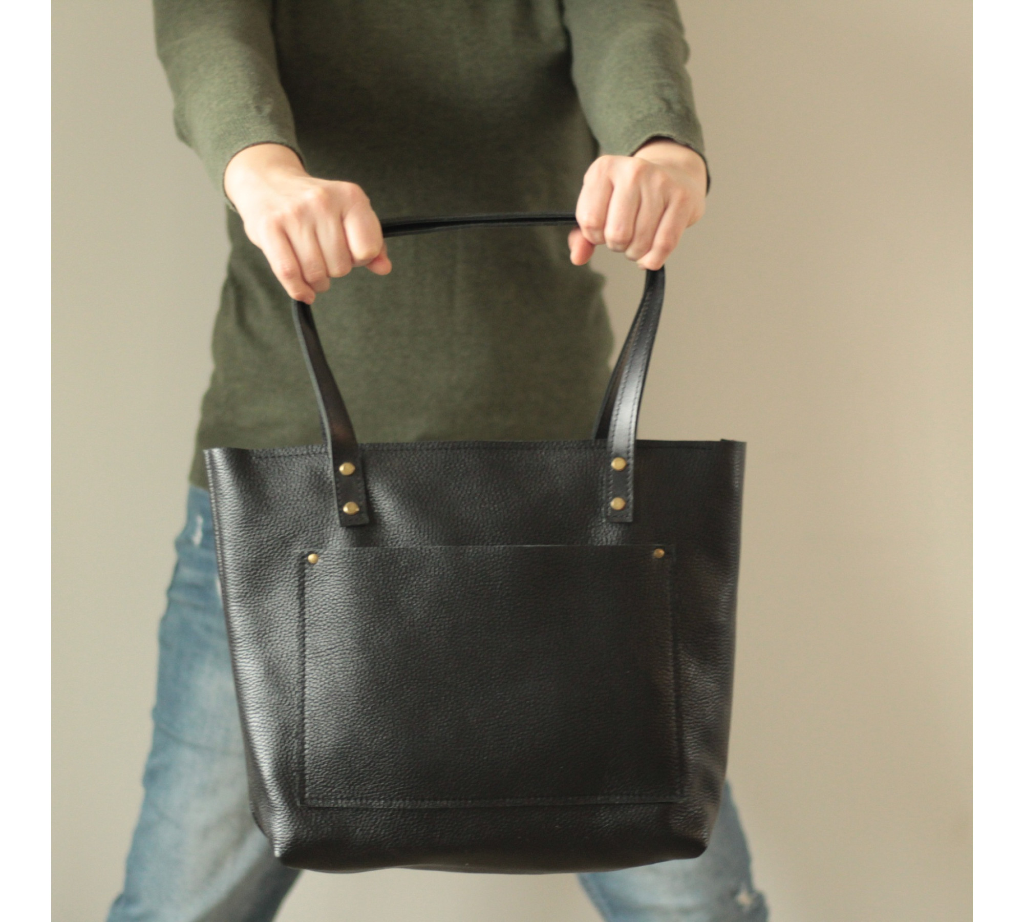 Soft Italian Leather Tote Bag
