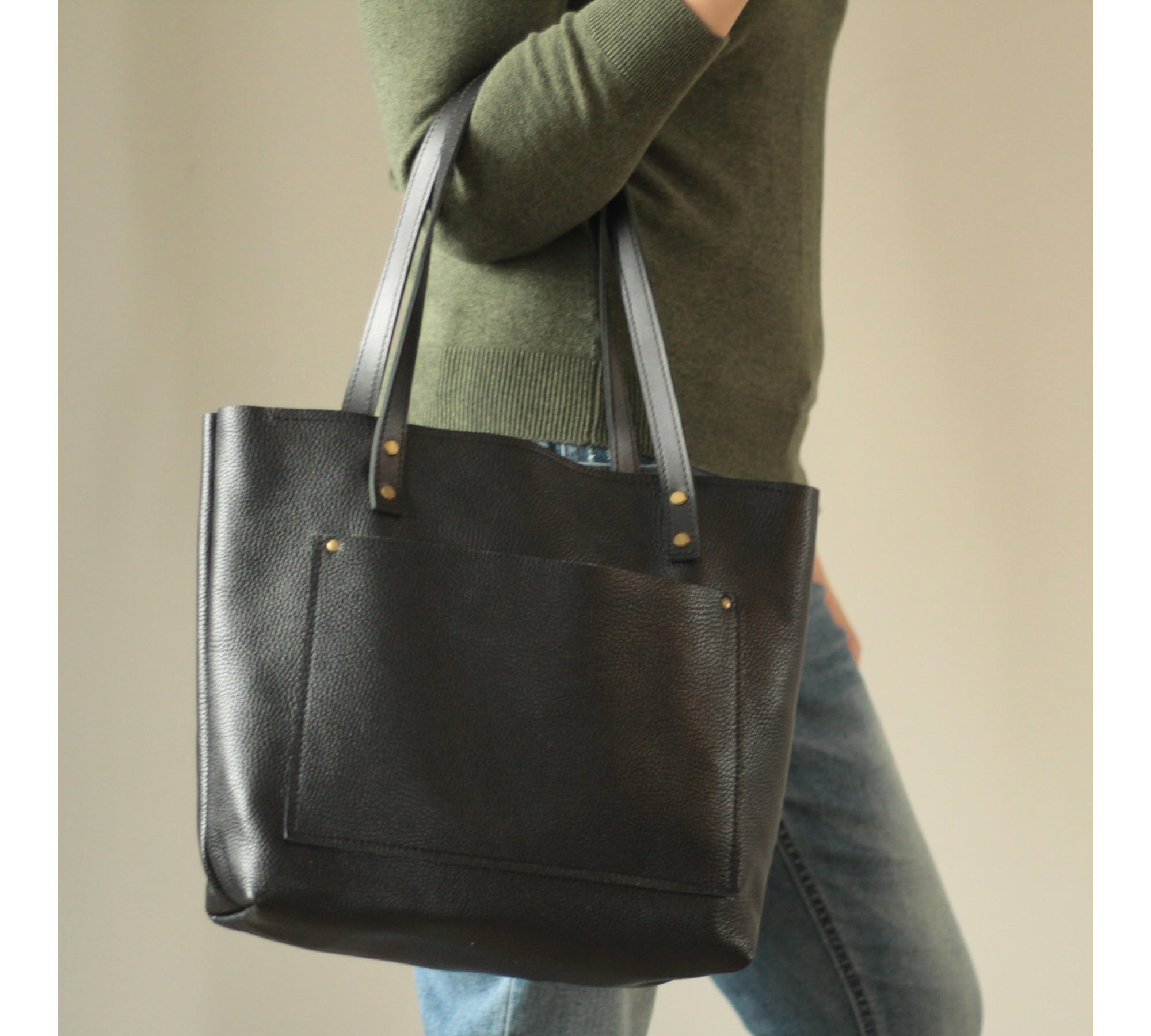 Soft Italian Leather Tote Bag
