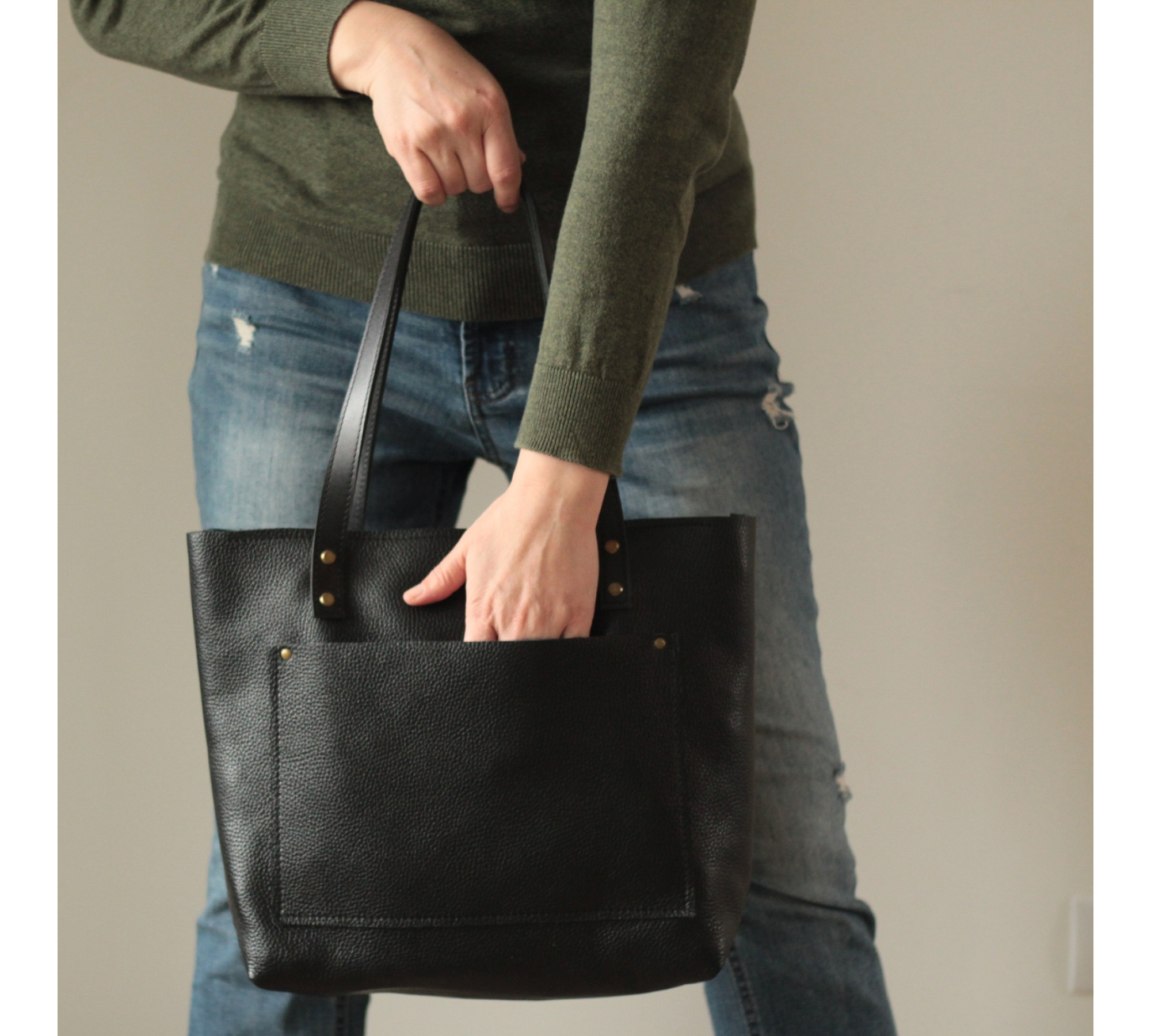 Soft Italian Leather Tote Bag
