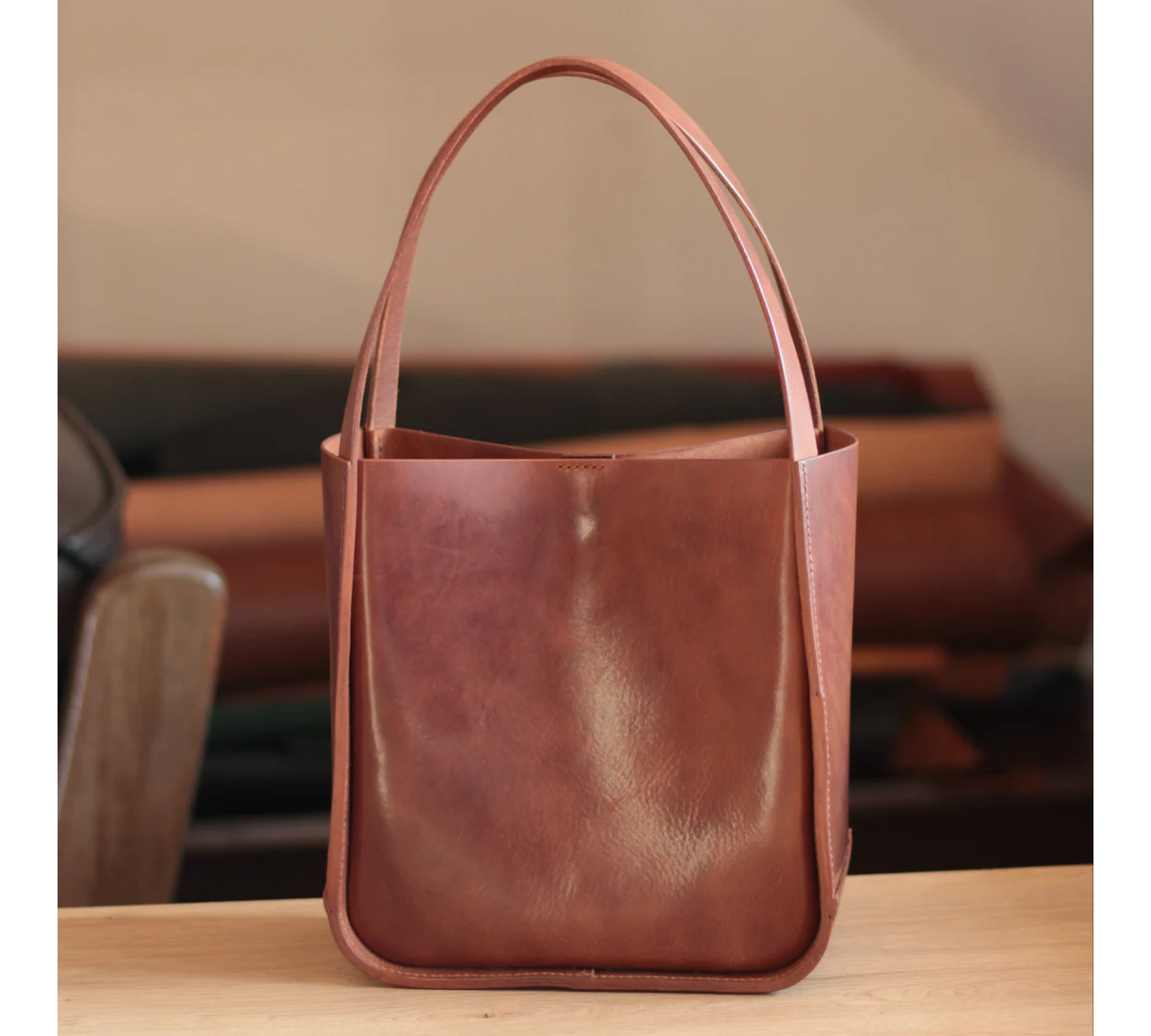 Handmade Italian Leather Tote Bag