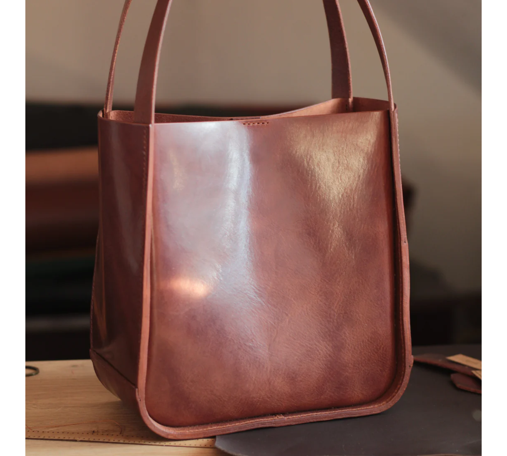 Handmade Italian Leather Tote Bag