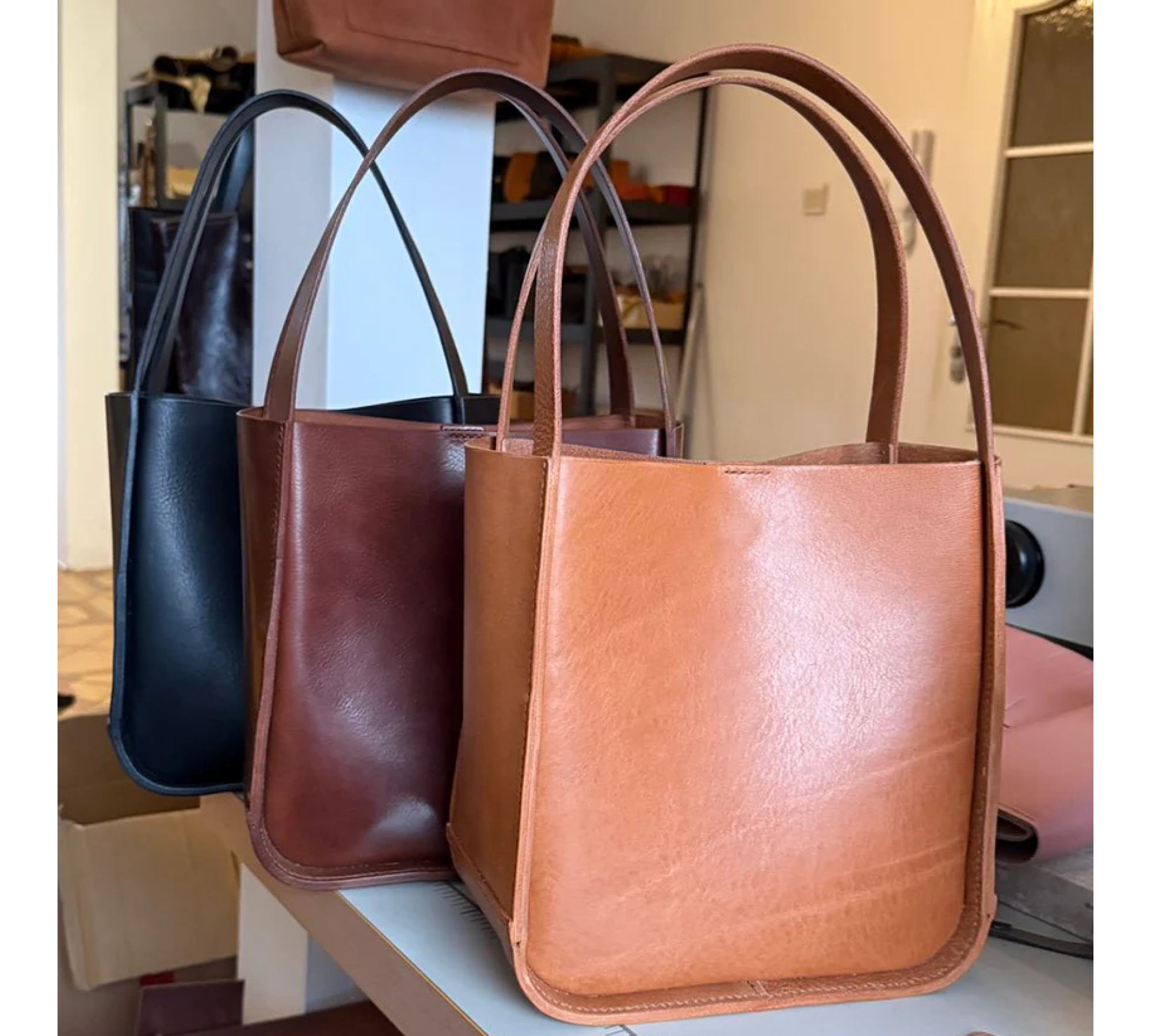 Handmade Italian Leather Tote Bag
