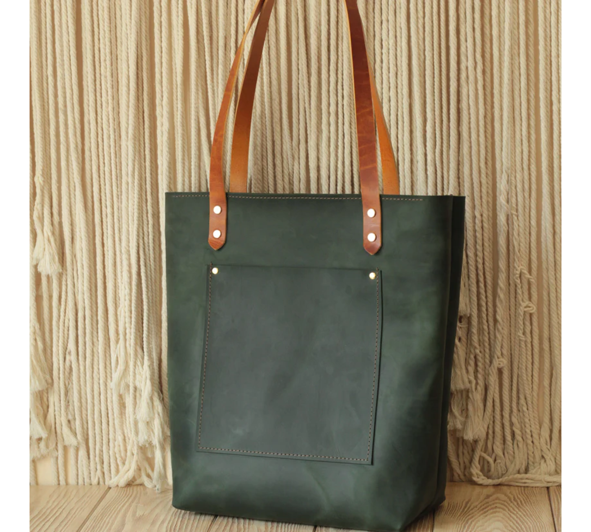 Large Leather Tote Bag Handmade | Maximum Capacity Leather Tote