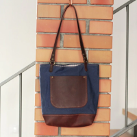 Waxed Canvas and Leather Bag 