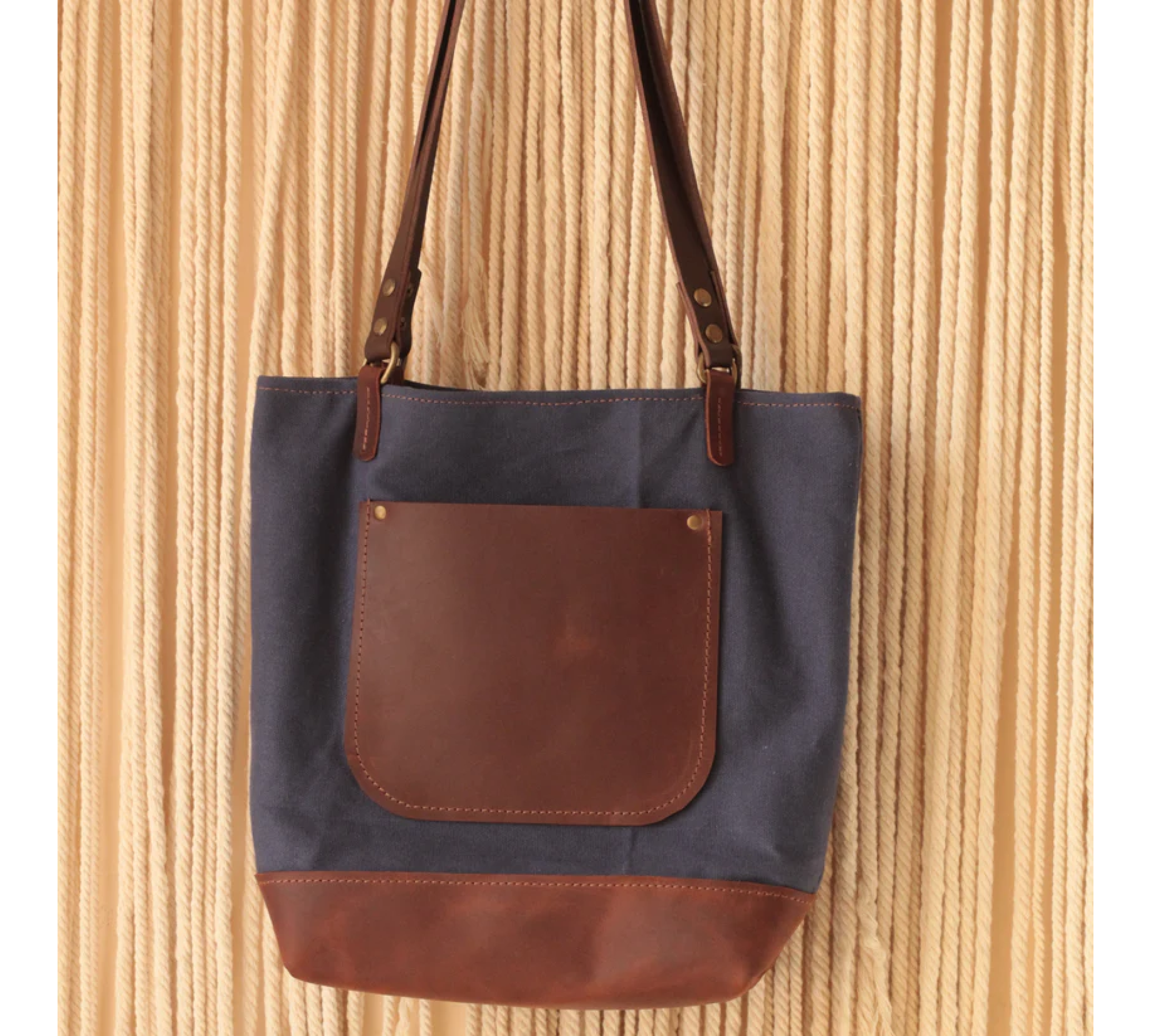 Waxed Canvas and Leather Bag
