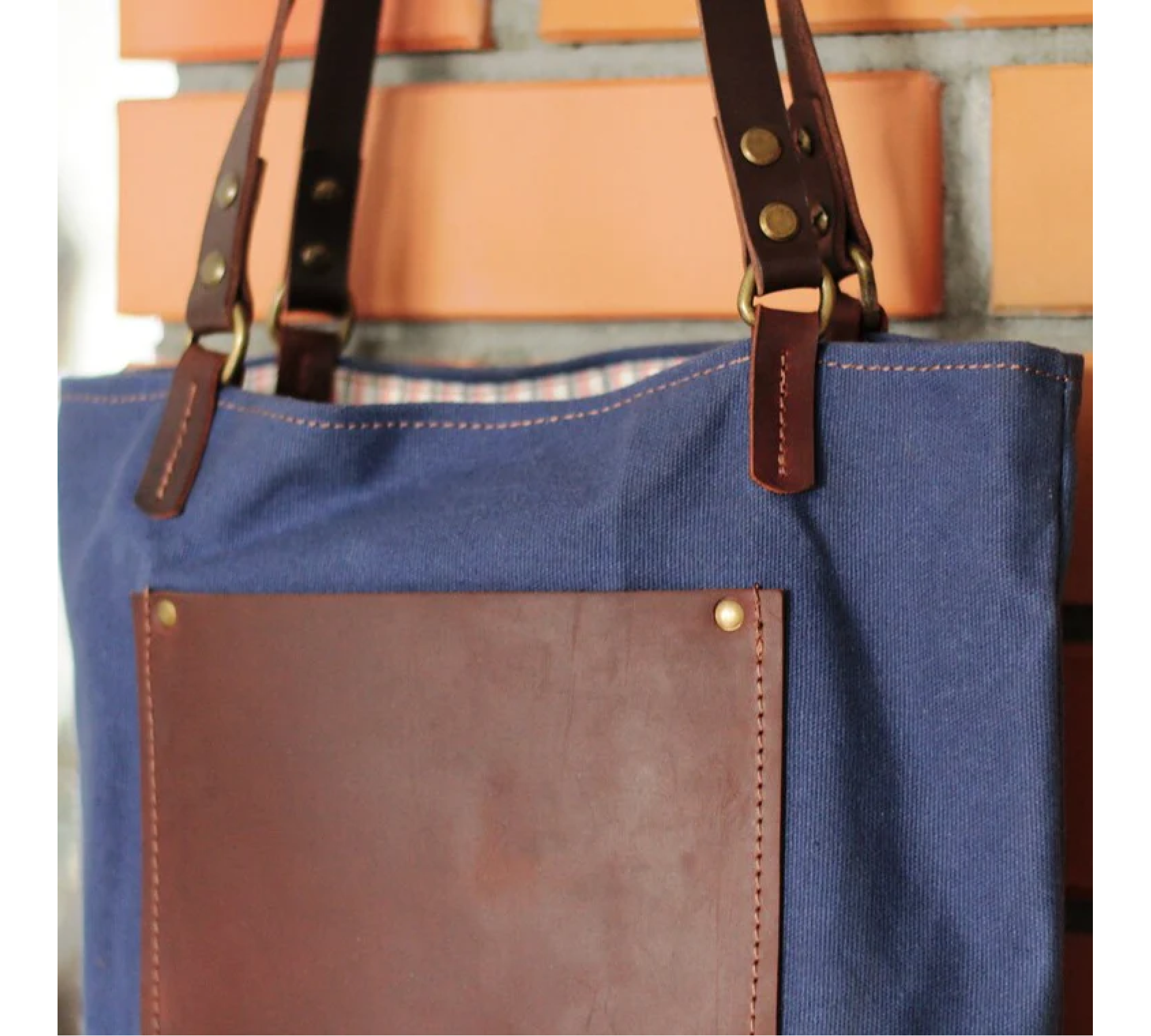 Waxed Canvas and Leather Bag
