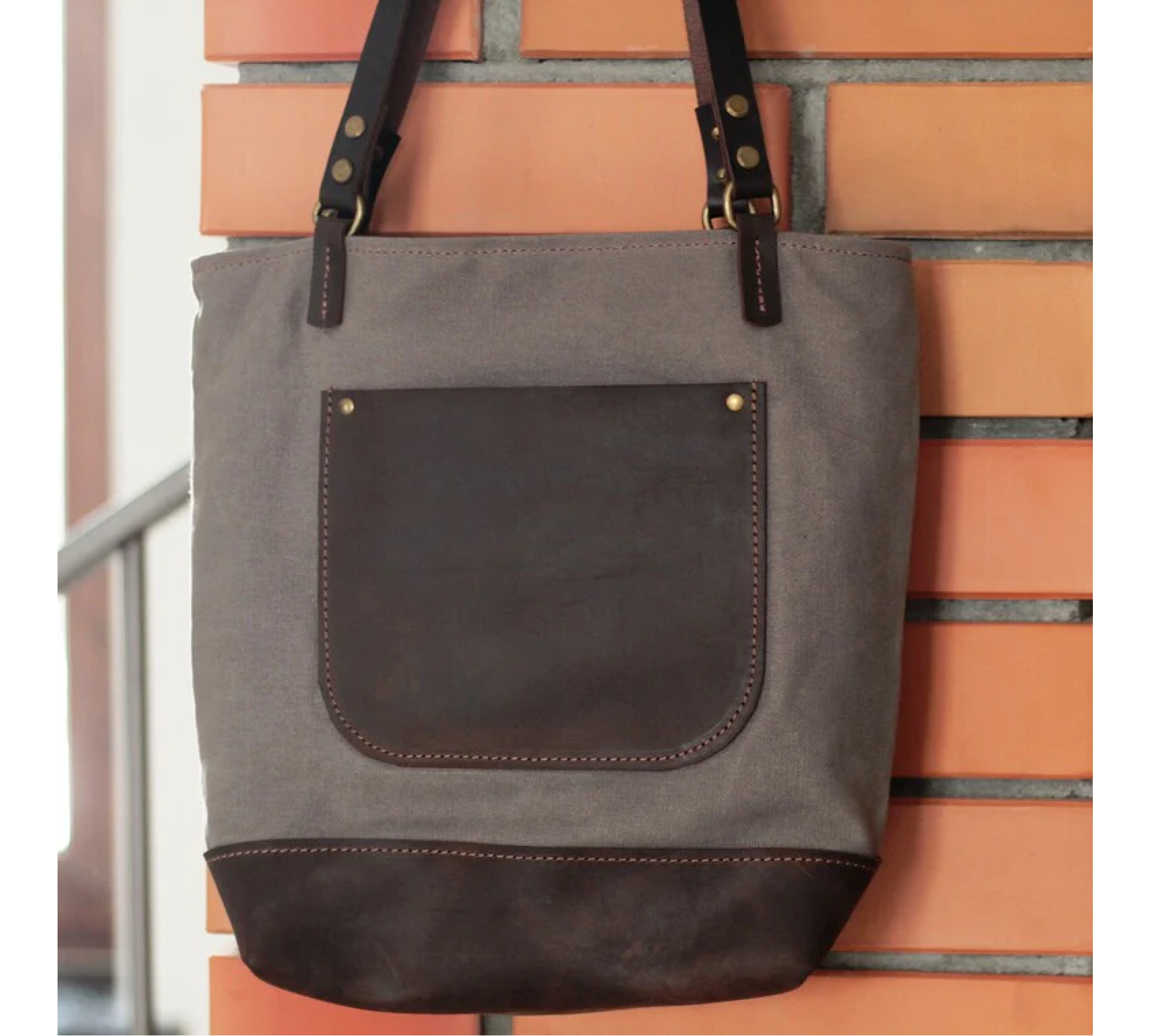 Waxed Canvas and Leather Bag
