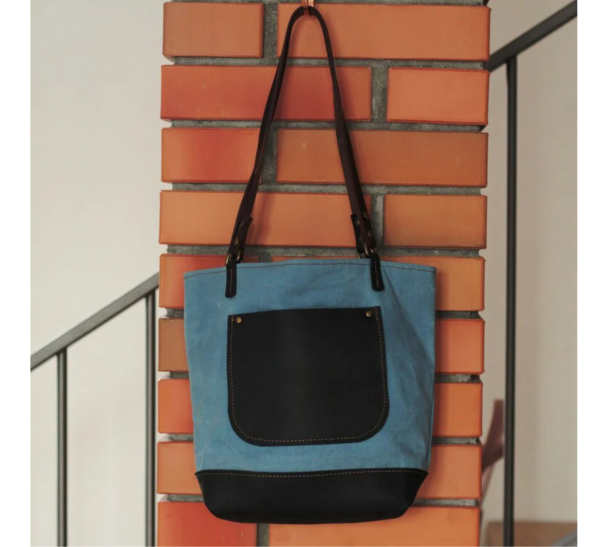 Waxed Canvas and Leather Bag
