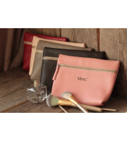 Personalized Leather Makeup Bags for Women