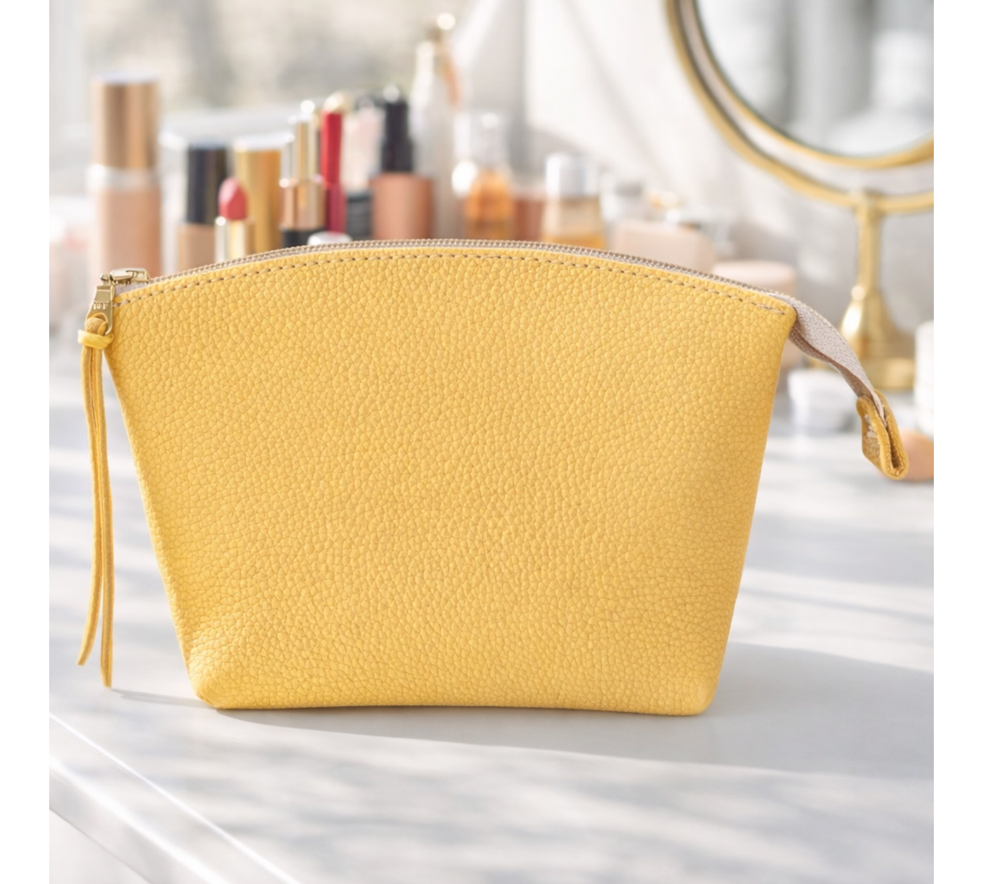 Handmade Soft Leather Makeup Bag
