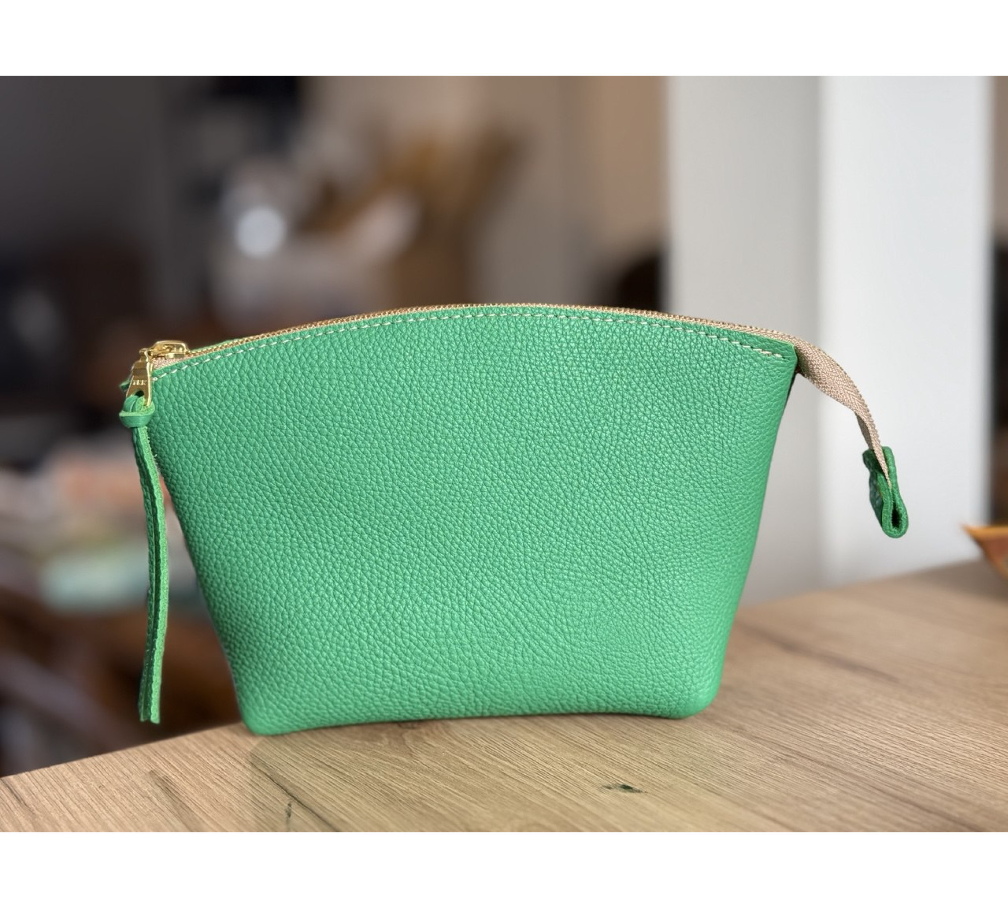 Handmade Soft Leather Makeup Bag