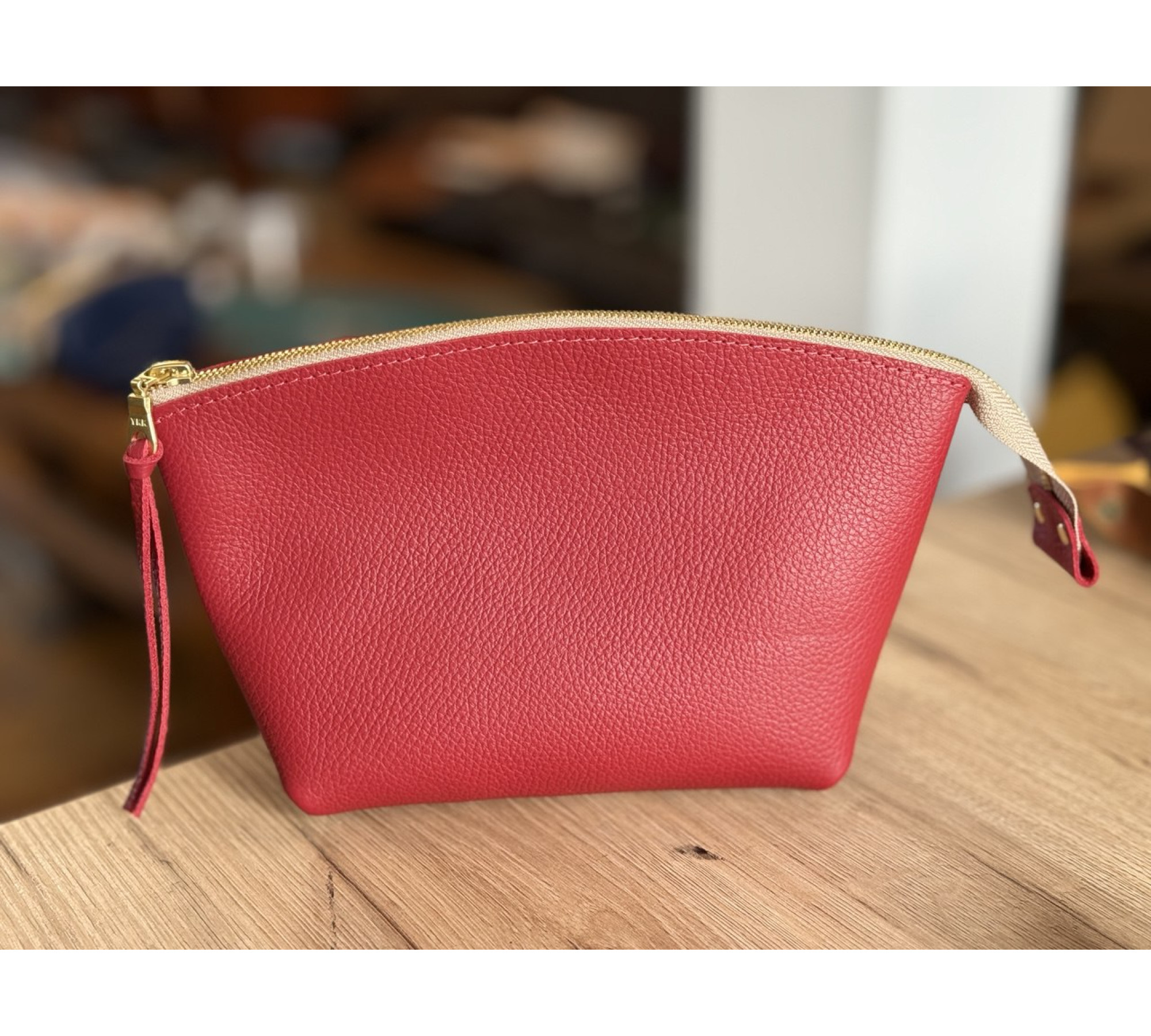 Handmade Soft Leather Makeup Bag