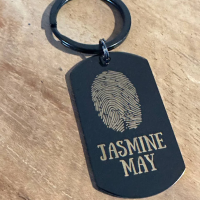 Personalized Fingerprint Keychain