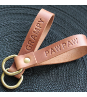 Hand-Stamped Keychain – Unique Leather Accessory