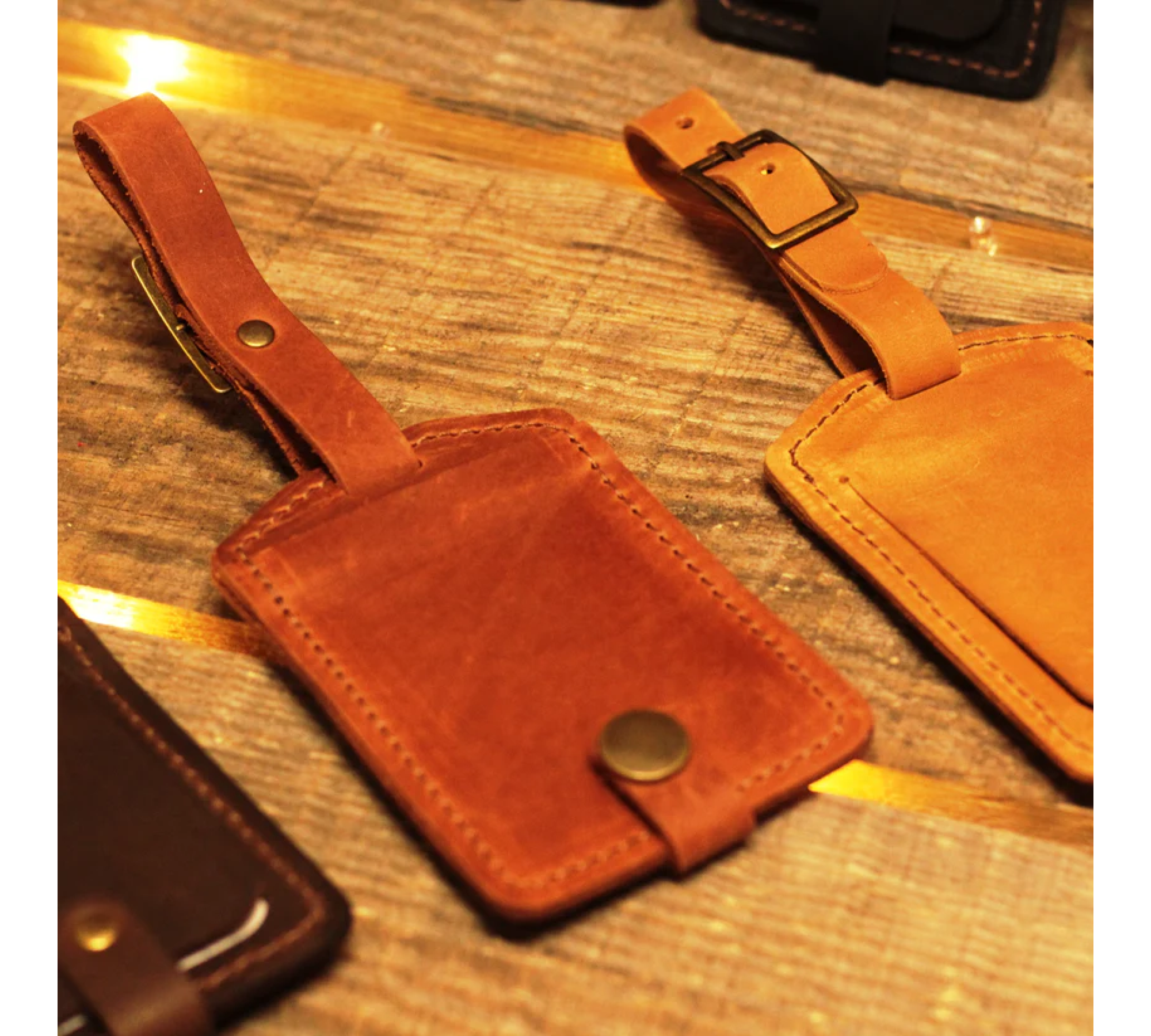 Personalized Leather Luggage Tag – Travel in Style and Safety