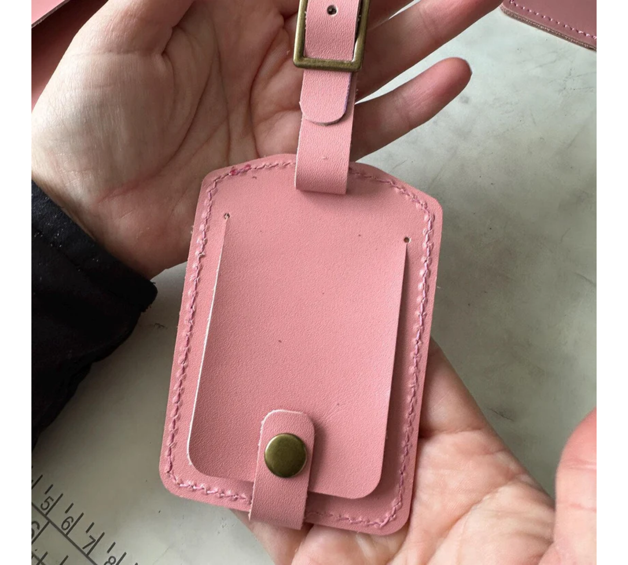 Personalized Leather Luggage Tag – Travel in Style and Safety
