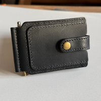 Minimalist Men's Leather Wallet with Magnetic Money Clip – Slim, Strong, Stylish