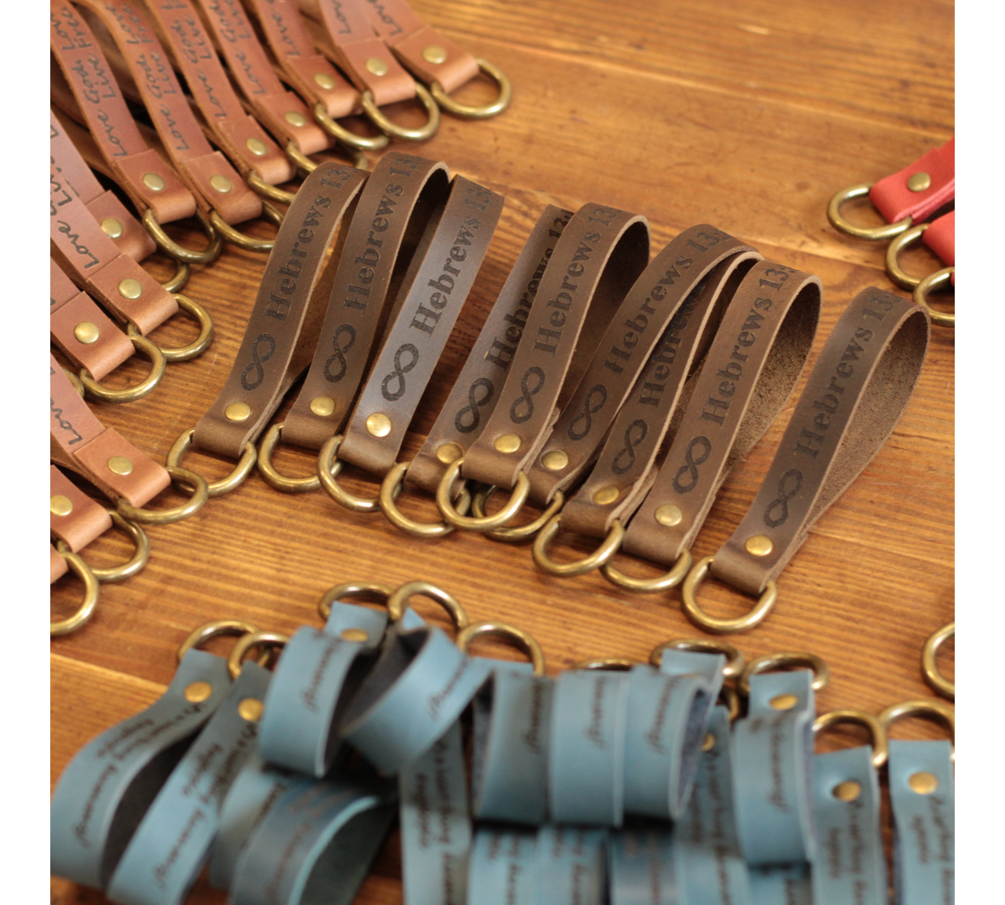 A personalized leather keychain is a great Christmas gift idea 