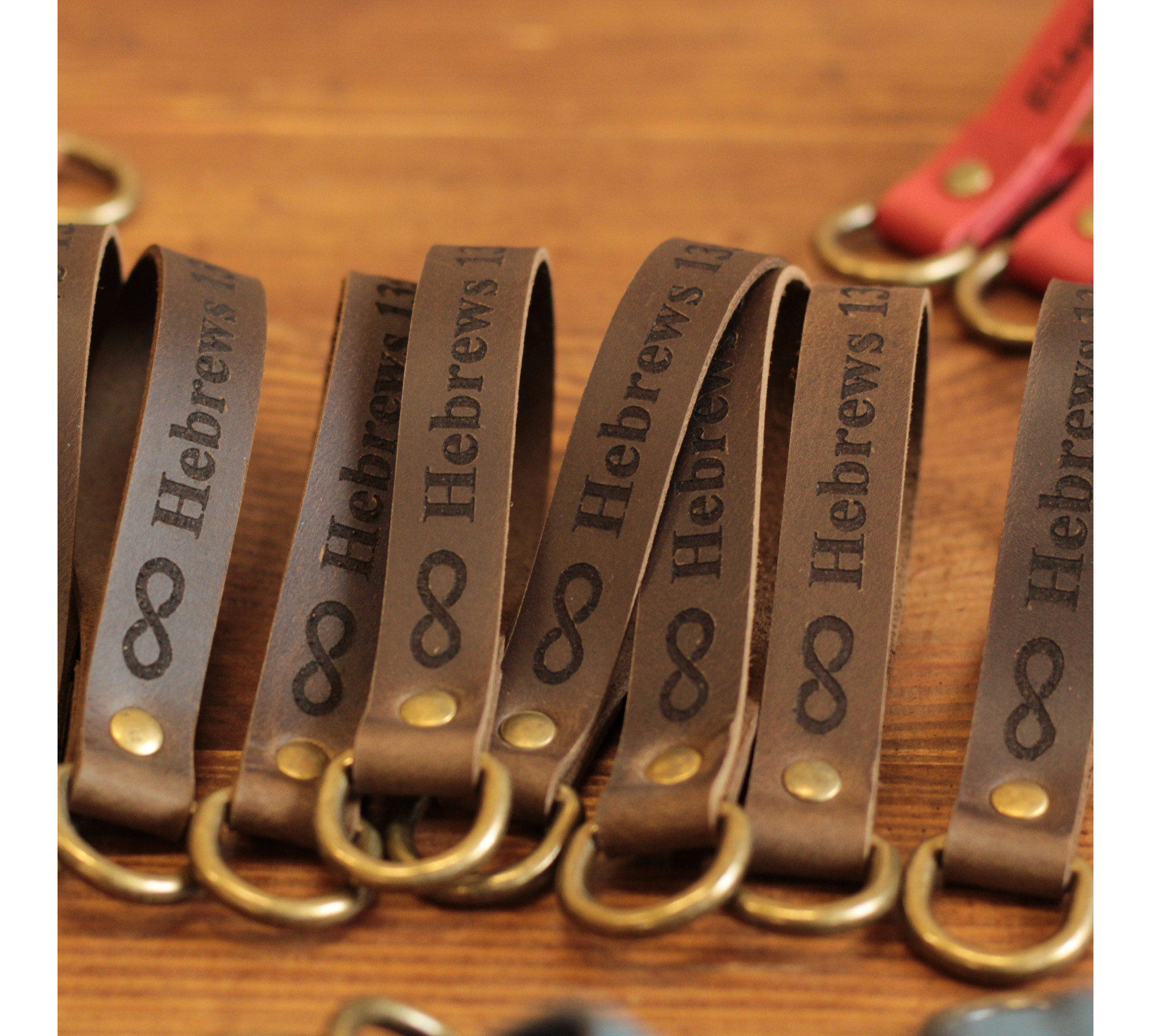 A personalized leather keychain is a great Christmas gift idea 