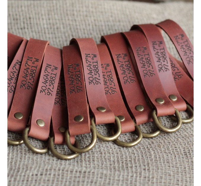 A personalized leather keychain is a great Christmas gift idea 