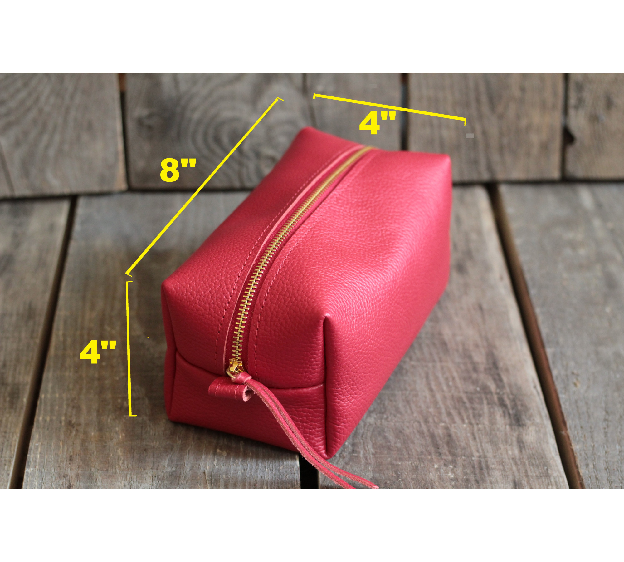 Soft Leather Makeup Pouch